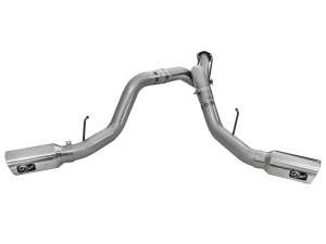 aFe Power - aFe Power Large Bore-HD 4 IN 409 Stainless Steel DPF-Back Exhaust System w/Polished Tip Ford Diesel Trucks 11-14 V8-6.7L (td) - 49-43065-P - Image 2