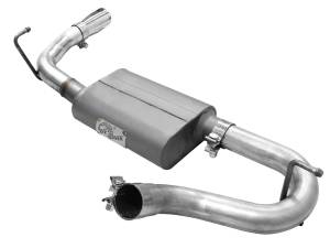 aFe Power - aFe Power Scorpion 2-1/2 IN Aluminized Steel Axle-Back Exhaust System w/ Polished Tip Jeep Wrangler (JK) 07-18 V6-3.6L/3.8L - 49-08047-P - Image 3