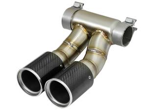 Exhaust - Exhaust Tips - aFe Power - aFe Power MACH Force-Xp 3-1/2 IN Carbon Fiber OE Replacement Exhaust Tips Porsche Cayman S/Boxster S (981) 13-16 H6-2.7L/3.4L - 49C36413-C
