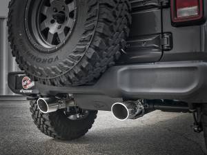 aFe Power - aFe Power Rebel Series 2-1/2 IN 304 Stainless Steel Cat-Back Exhaust w/ Polished Tips Jeep Wrangler (JL) 18-23 V6-3.6L - 49-38066-P - Image 6