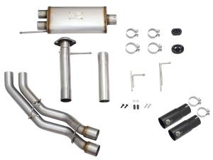 aFe Power - aFe Power Rebel Series 3 IN to 2-1/2 IN 409 Stainless Steel Cat-Back Exhaust w/Black Tip Ford F-150 09-14 V8-4.6L/5.4L/5.0L - 49-43080-B - Image 3