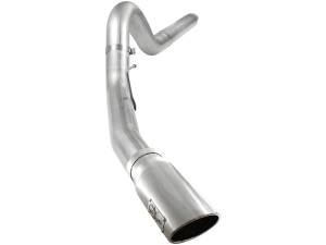 aFe Power ATLAS 5 IN Aluminized Steel DPF-Back Exhaust System w/Polished Tip Ford Diesel Trucks 08-10 V8-6.4L (td) - 49-03054-P
