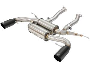 aFe Power MACH Force-Xp 2-1/2in 304 Stainless Steel Axle-Back Exhaust System w/Black Tip BMW 335i (E90/92/93) 07-13 L6-3.0L (t) N54/N55 - 49-36327-B