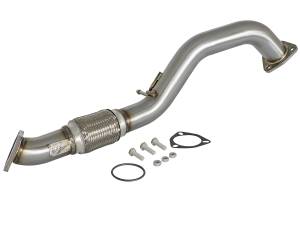 aFe Power Twisted Steel 2-1/2 IN 304 Stainless Steel Race Series Mid-Pipe  Honda Civic / Civic Si 16-21 L4-1.5L (t) - 48-36605