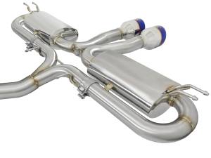 aFe Power - aFe Power Takeda 3 IN 304 Stainless Steel Cat-Back Exhaust System w/ Blue Flame Tips Honda Civic Si Sedan 17-20 L4-1.5L (t) - 49-36621-L - Image 3