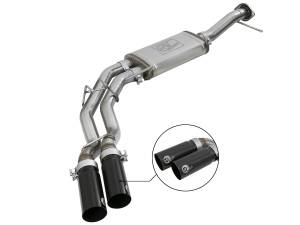 aFe Power - aFe Power Rebel Series 3 IN to 2-1/2 IN 409 Stainless Steel Cat-Back Exhaust w/ Black Tip Ford F-150 11-14 V6-3.5L (tt) - 49-43078-B - Image 1