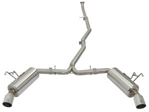 aFe Power - aFe Power Takeda 2-1/4 to 2-1/2 IN 304 Stainless Steel Cat-Back Exhaust w/Polished Tips Honda Civic Sedan 16-21 L4-1.5L (t) - 49-36615-P - Image 2