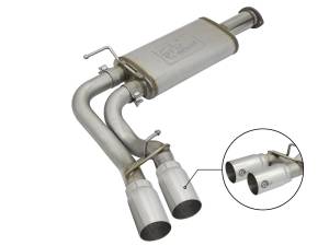aFe Power Rebel Series 3 IN Cat-Back Exhaust System w/ Dual Mid-Side Exit Polished Tips Toyota Tacoma 16-23 V6-3.5L - 49-46032-P