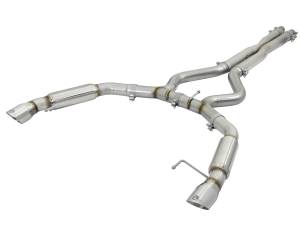aFe Power MACH Force-Xp 304 Stainless Steel Cat-Back Exhaust System w Muffler Polished Tip Ford Mustang 15-17 V8-5.0L/V6-3.7L - 49-33088-P