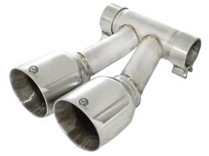 Exhaust - Exhaust Tips - aFe Power - aFe Power MACH Force-Xp 304 Stainless Steel OE Replacement Exhaust Tip Polished Porsche Boxster S (987.1) 05-08 H6-3.4L - 49-36410