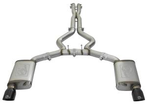 aFe Power - aFe Power MACH Force-Xp 3 IN 304 Stainless Steel Cat-Back Exhaust System w/Black Tip Ford Mustang GT 15-17 V8-5.0L/V6-3.7L - 49-33072-1B - Image 2