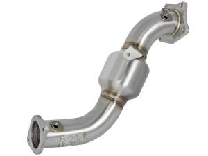 Forced Induction - Downpipes - aFe Power - aFe Power Twisted Steel Down Pipe 3 IN 304 Stainless Steel w/ Cat Cadillac ATS 13-18 / Chevy Camaro 16-18 L4-2.0L (t) - 48-34126-HC