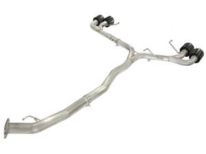 aFe Power - aFe Power Takeda 3 IN to 2-1/2 IN 304 Stainless Steel Cat-Back Exhaust System w/Carbon Tip Nissan GT-R (R35) 09-23 V6-3.8L (tt) - 49-36108-C - Image 3