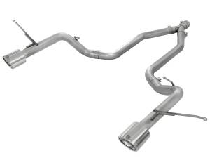 aFe Power Large Bore-HD 2-1/2in 409 Stainless Steel DPF-Back Exhaust System Jeep Grand Cherokee (WK2) 14-16 V6-3.0L (td) EcoDiesel - 49-46235
