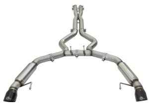 aFe Power - aFe Power MACH Force-Xp 304 Stainless Steel Cat-Back Exhaust System w/ Muffler Black Tip Ford Mustang 15-17 V8-5.0L/V6-3.7L - 49-33088-B - Image 2