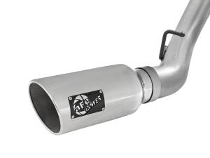 aFe Power - aFe Power Large Bore-HD 4 IN 409 Stainless Steel DPF-Back Exhaust System w/Polished Tip GM Diesel Trucks 2016 V8-6.6L (td) LML - 49-44080-P - Image 3