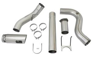 aFe Power - aFe Power Large Bore-HD 5 IN 409 Stainless Steel DPF-Back Exhaust System w/Polished Tip Ford Diesel Trucks 17-23 V8-6.7L (td) - 49-43090-P - Image 7