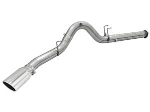 aFe Power - aFe Power Large Bore-HD 5 IN 409 Stainless Steel DPF-Back Exhaust System w/Polished Tip Ford Diesel Trucks 15-16 V8-6.7L (td) - 49-43064-P - Image 2