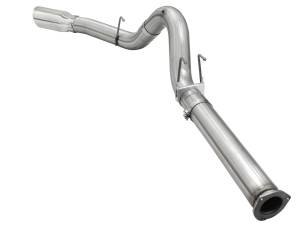 aFe Power - aFe Power Large Bore-HD 5 IN 409 Stainless Steel DPF-Back Exhaust System w/Polished Tip Ford Diesel Trucks 15-16 V8-6.7L (td) - 49-43064-P - Image 3