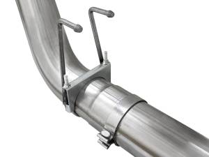 aFe Power - aFe Power Large Bore-HD 5 IN 409 Stainless Steel DPF-Back Exhaust System w/Polished Tip Ford Diesel Trucks 15-16 V8-6.7L (td) - 49-43064-P - Image 4