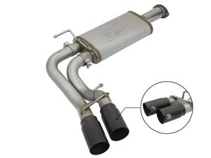aFe Power Rebel Series 3 IN Cat-Back Exhaust System w/ Dual Mid-Side Exit Black Tips Toyota Tacoma 16-23 V6-3.5L - 49-46032-B