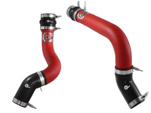aFe Power BladeRunner 3 IN Aluminum Hot and Cold Charge Pipe Kit Red Dodge RAM Diesel Trucks 13-18 L6-6.7L (td) - 46-20134-R