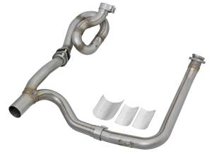 Exhaust - Pipes - aFe Power - aFe Power Twisted Steel 409 Stainless Steel Loop-Relocation & Y-Pipe Performance Package Jeep Wrangler (JK) 12-18 V6-3.6L - 48-46207-PK