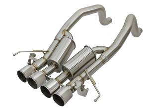 aFe Power - aFe Power MACH Force-Xp 304 Stainless Steel Axle-Back Exhaust System w/ Polished Tips Chevrolet Corvette Z06 (C7) 15-19 V8-6.2L (sc) - 49-34082-P - Image 1