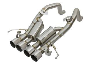 aFe Power MACH Force-Xp 304 Stainless Steel Axle-Back Exhaust System w/Polished Tips Chevrolet Corvette (C7) 14-19 V8-6.2L LT1 - 49-34056-P