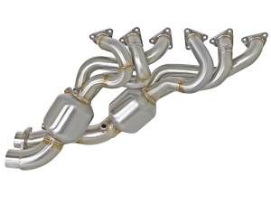 aFe Power Twisted Steel Long Tube Header 304 Stainless Steel w/ Cat BMW M3 (E46) 01-06 L6-3.2L S54 - 48-36314-HC
