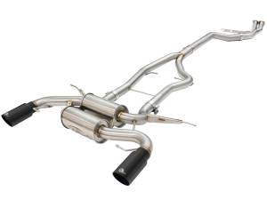 aFe Power - aFe Power MACH Force-Xp 3 IN to 2-1/2 IN Stainless Steel Cat-Back Exhaust w/ Black Tip BMW 335i (E90/92) 11-13 L6-3.0L (t) N55 - 49-36328-B - Image 1