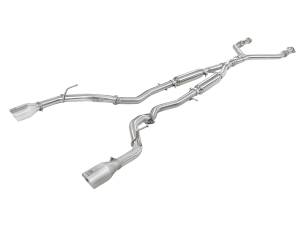 aFe Power Takeda 2-1/2 IN 304 Stainless Steel Cat-Back Exhaust System w/ Polished Tips Infiniti Q50 16-23 V6-3.0L (tt) - 49-36132NM-P