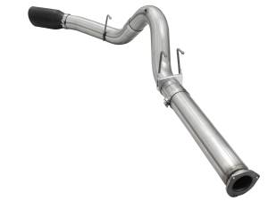 aFe Power - aFe Power Large Bore-HD 5 IN 409 Stainless Steel DPF-Back Exhaust System w/Black Tip Ford Diesel Trucks 15-16 V8-6.7L (td) - 49-43064-B - Image 3