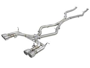 aFe Power MACH Force-XP 3-1/2 IN 304 Stainless Steel Cat-Back Exhaust w/ Polished Tip  BMW X5 M (F85) / X6 M (F86) 15-19 V8-4.4L (tt) S63 - 49-36342-P