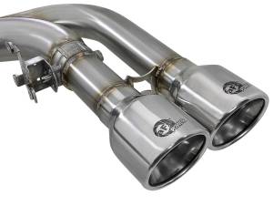 aFe Power - aFe Power MACH Force-XP 3-1/2 IN 304 Stainless Steel Cat-Back Exhaust w/ Polished Tip  BMW X5 M (F85) / X6 M (F86) 15-19 V8-4.4L (tt) S63 - 49-36342-P - Image 2