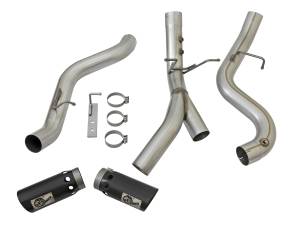 aFe Power - aFe Power Large Bore-HD 4 IN 409 Stainless Steel DPF-Back Exhaust System w/Dual Black Tips GM Diesel Trucks 17-19 V8-6.6L (td) L5P - 49-44086-B - Image 6
