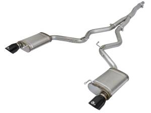 aFe Power MACH Force-Xp 3 IN to 2-1/2 IN Stainless Steel Cat-Back Exhaust w/ Black Tip Ford Mustang 15-21 L4-2.3L (t) EcoBoost - 49-33084-B