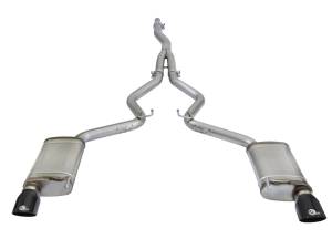 aFe Power - aFe Power MACH Force-Xp 3 IN to 2-1/2 IN Stainless Steel Cat-Back Exhaust w/ Black Tip Ford Mustang 15-21 L4-2.3L (t) EcoBoost - 49-33084-B - Image 2