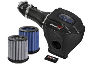 Air Intake Systems - Cold Air Intakes - aFe Power - aFe Power Black Series Carbon Fiber Cold Air Intake System w/ Pro 5R & Pro DRY S Filter Dodge Challenger/Charger SRT Hellcat 17-18 V8-6.2L (sc) HEMI - 52-72205-CF