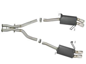 aFe Power - aFe Power MACH Force-Xp 2-1/2 in 304 Stainless Steel Cat-Back Exhaust w/Polished Tips BMW Z4 M (E85/86) 06-08 L6-3.2L S54 - 49-36339-P - Image 5