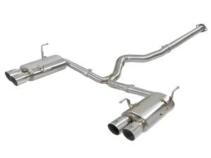aFe Power - aFe Power Takeda 3 IN to 2-1/4 IN 304 Stainless Steel Cat-Back Exhaust w/ Polished Tip Subaru WRX/STi 15-21 H4-2.0/2.5L (t) - 49-36801-P - Image 1