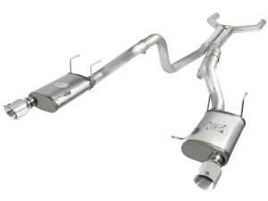 aFe Power MACH Force-Xp 3 IN 409 Stainless Steel Cat-Back Exhaust System w/Polished Tip Ford Mustang GT 11-14 V8-5.0L - 49-43049-P