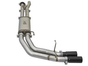 aFe Power - aFe Power Rebel Series 3 IN 409 Stainless Steel Cat-Back Exhaust System w/Black Tip Ford F-150 Raptor 17-20 V6-3.5L (tt) - 49-43091-B - Image 2