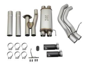 aFe Power - aFe Power Rebel Series 3 IN 409 Stainless Steel Cat-Back Exhaust System w/Black Tip Ford F-150 Raptor 17-20 V6-3.5L (tt) - 49-43091-B - Image 6