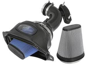 Air Intake Systems - Cold Air Intakes - aFe Power - aFe Power Black Series Carbon Fiber Cold Air Intake System w/ Pro 5R & Pro DRY S Filter Chevrolet Corvette (C7) 14-19 V8-6.2L - 52-74201-C