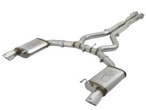 aFe Power MACH Force-Xp 3 IN 304 Stainless Steel Cat-Back Exhaust System w/Polished Tip Ford Mustang GT 15-17 V8-5.0L/V6-3.7L - 49-33072-1P