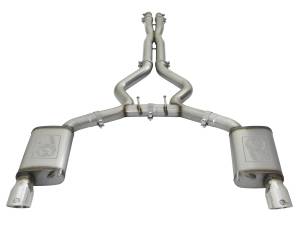 aFe Power - aFe Power MACH Force-Xp 3 IN 304 Stainless Steel Cat-Back Exhaust System w/Polished Tip Ford Mustang GT 15-17 V8-5.0L/V6-3.7L - 49-33072-1P - Image 2