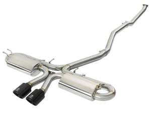 aFe Power Takeda 3 IN 304 Stainless Steel Cat-Back Exhaust w/ Center Black Tips Honda Civic Si Coupe 17-20 L4-1.5L (t) - 49-36618-B