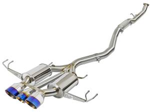 aFe Power - aFe Power Takeda 3 IN 304 Stainless Steel Cat-Back Exhaust System w/ Blue Flame Tip Honda Civic Type R 17-21 L4-2.0L (t) - 49-36616-L - Image 1