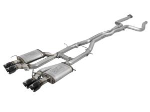 aFe Power MACH Force-Xp 3 IN 304 Stainless Steel Cat-Back Exhaust System w/ Black Tip Cadillac ATS-V 16-19 V6-3.6L (tt) - 49-34078-B